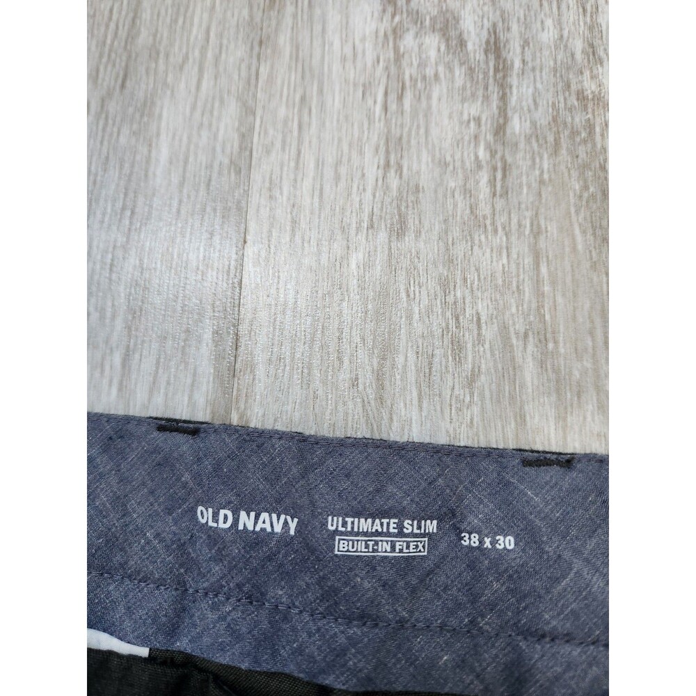 Old Navy Ultimate Slim Built-In Flex Soft Touch Chino Pants Dark Green 38x30 EUC - Picture 4 of 9